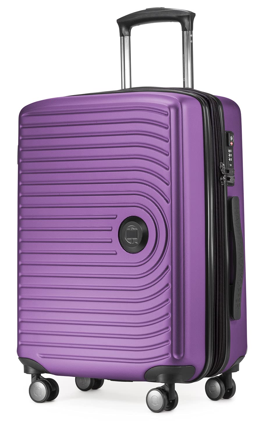 Hauptstadtkoffer Mitte - Bagaglio a Mano 55x40x23, TSA, 4 Ruote, Valigia Rigida da Viaggio con Rotelle, Melanzana