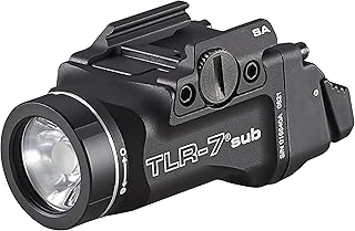 Streamlight 69404 TLR-7 Sub 500-Lumen Pistol Light Without Laser Designed Exclusively and Solely for Railed Springfield Hellcat, Includes Mounting Kit with Keys, Black