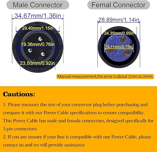 Miniatura 2 de Cable de alimentación Dmx impermeable, 6.6 ft 6.6 pies macho hembra Dmx+conector de salida de datos de alimentación, cable Dmx impermeable y cable