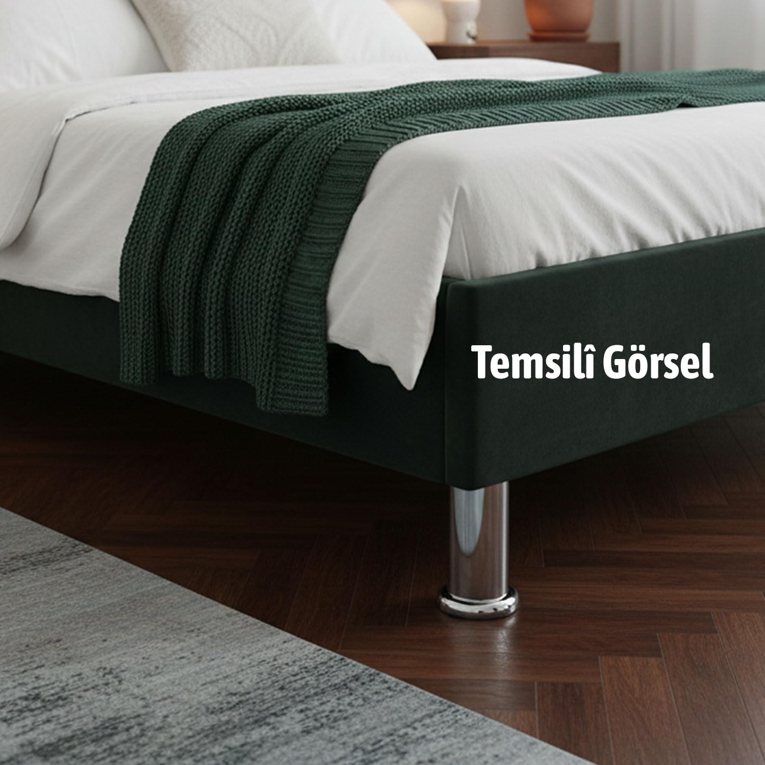 Krom Gümüş 12 cm Kalın 51 mm Metal Mobilya Ayağı Modern Dayanıklı Koltuk Kanepe TV Ünitesi M8 Civata