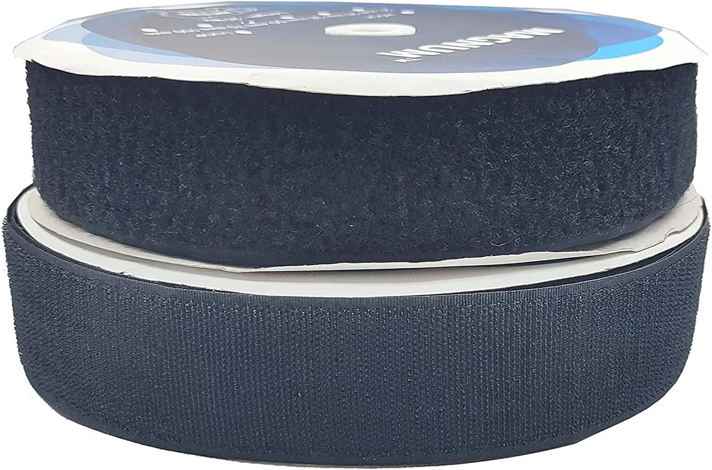 M Fabrics 2 inch Pack of 25 Meter Hook are Loop Sew on Hook and Loop Tape, Non-Adhesive Sticky Back Nylon Fabric Fastener Interlocking Tape for Sewing Crafts DIY,Clothes,Shoes etc Black (25 Meter)