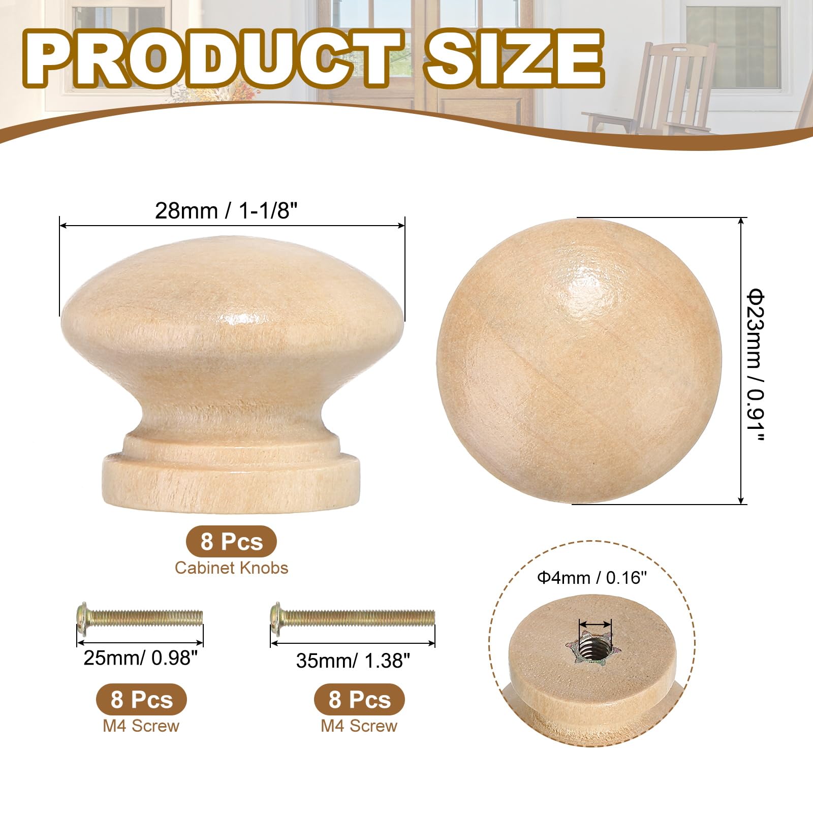 PATIKIL 1-1/8 Inch Knobs - Image 2