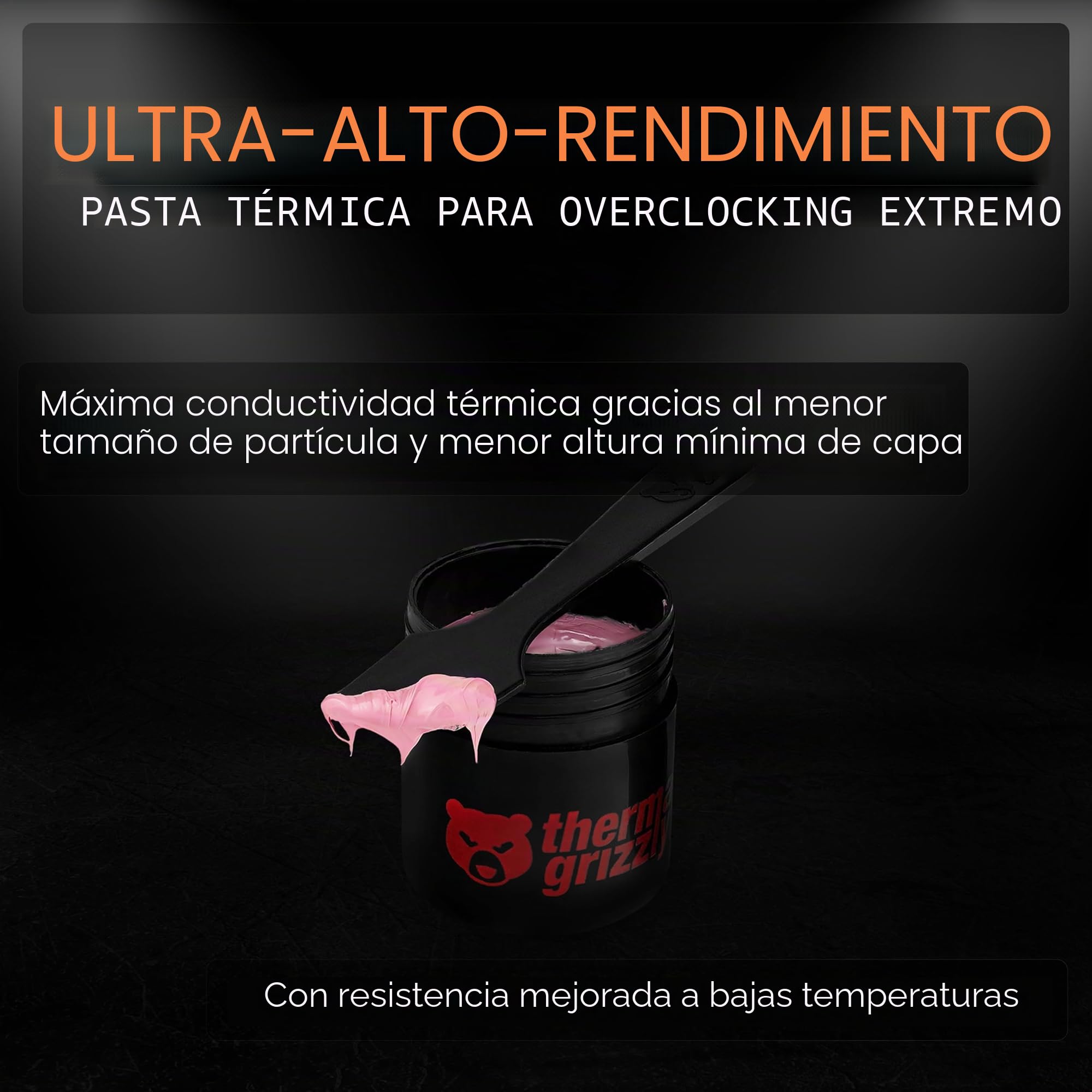 Thermal Grizzly - Kryonaut extreme - 2 Gramos - Pasta Térmica de Altísimo Rendimiento - Para Máxima Conductividad Térmica en Overclocking CPU/GPU