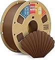 OVERTURE Filament PLA Matte 1.75mm Chocolat, 1kg(2,2lbs) Neatly Wound Surface Mate Filaments pour Imprimante 3D FDM, Précision dimensionnelle +/- 0,02 mm (Chocolat)