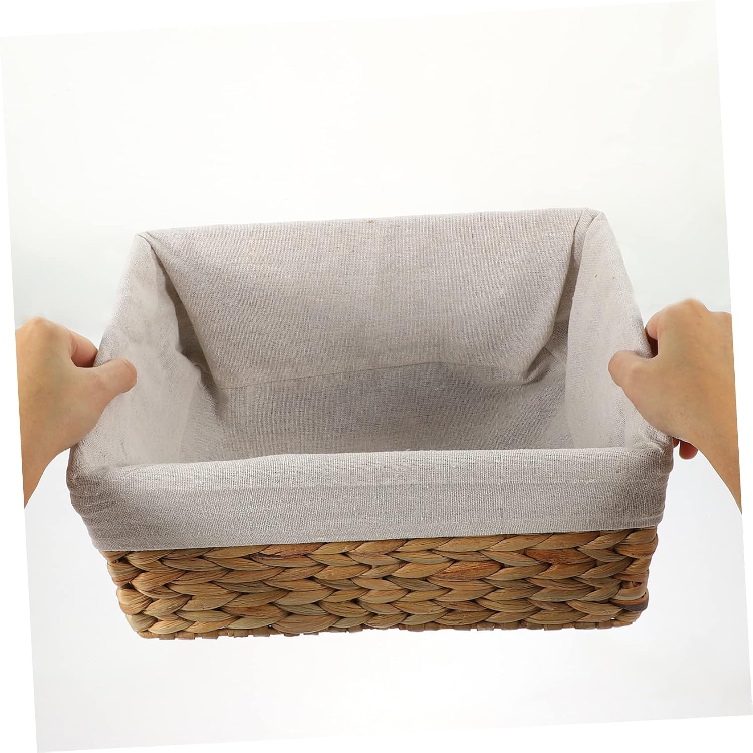 Straw Woven Plant Basket Home Storage Container Decorative Desk Organizer