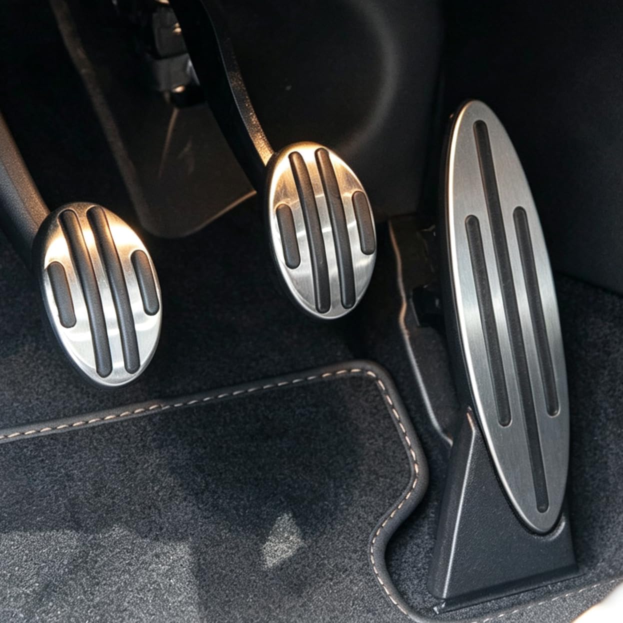 Brake Clutch Gas Throttle Pedal Cover Compatible for Mini Cooper MT Model Accessories (Fit R52, R53, R55, R56, R57, R58, R59, F55, F56, F57 etc) image 3