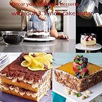 Vista 6 de DATANYA Paquete de 9 moldes para anillos de pastel de 3.15 pulgadas con collares de pastel de 3 pulgadas, anillos de comida de acero inoxidable