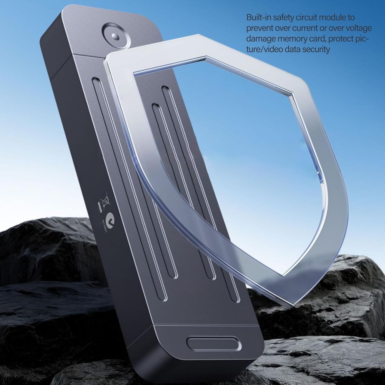 USB3.2 Card Reader Adapter with USB C and USB A Compatibility for Fast Transfers Aluminum Alloy Casting