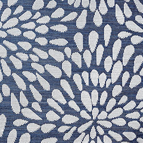 Water & Fade Resistant 4X6 Indoor Outdoor Rug For Patio, Deck, Porch, Entryway | Outside Area Rugs For Patios | 4' X 5'3'' Navy #TOP6