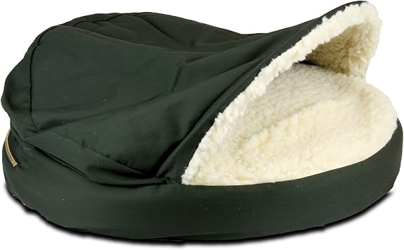 Snoozer Orthopedic Cozy Cave Pet Bed, Small, Olive