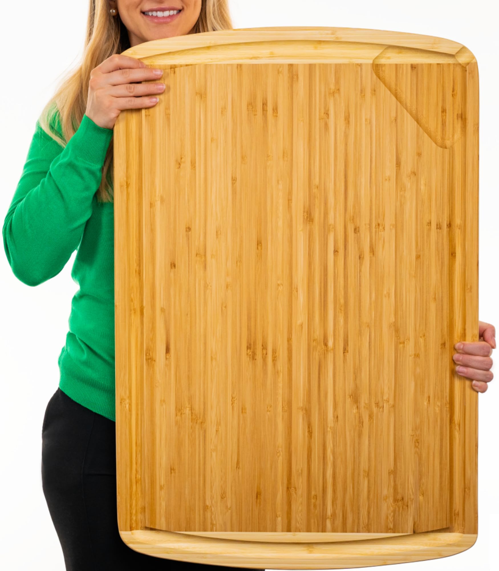 30 x 20 Bamboo Extra Large Cutting Board - Wooden Stove Top Cover Noodle Board - Meat Cutting Board for BBQ - Turkey Carving Board - Extra Large Charcuterie Board - Over the Sink Cutting Board