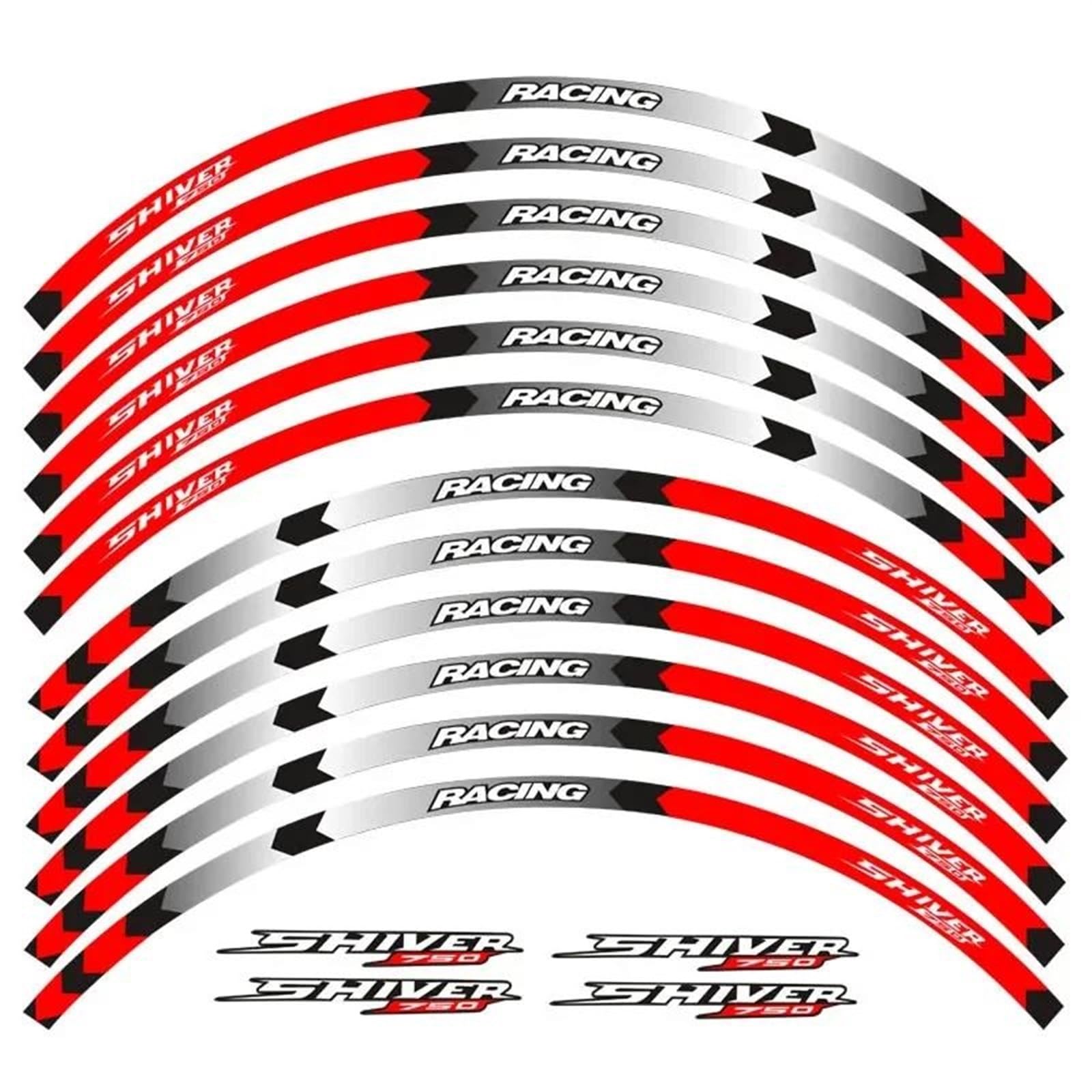 Motorcycle Wheel Stickers for Aprilia for Shiver 750 Night Reflective Decorative Rim Decorative(Color1)
