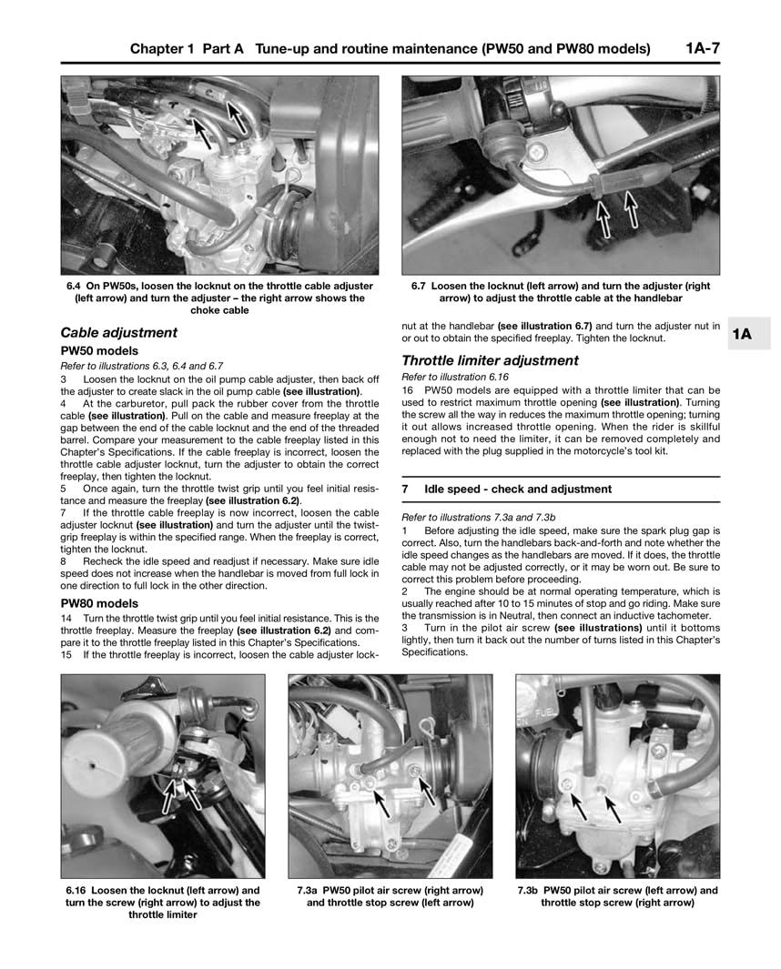 Yamaha PW, RT, TT-R & XT225/350 Trailbikes (81-16) Haynes Repair Manual      Paperback – February 25, 2020