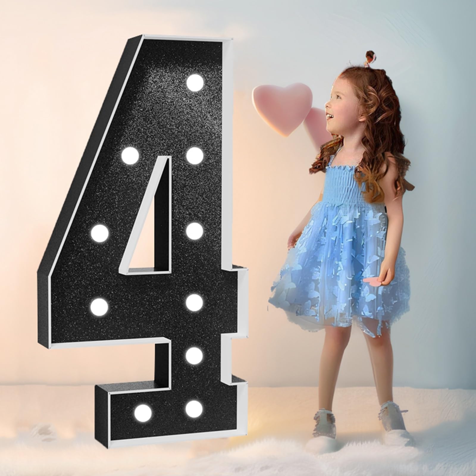 Números iluminados gigantes para un photocall espectacular en tu aniversario