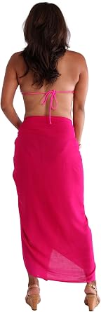 1 World Sarongs Womens Plus Size Fringeless (TM) Swimsuit Sarong