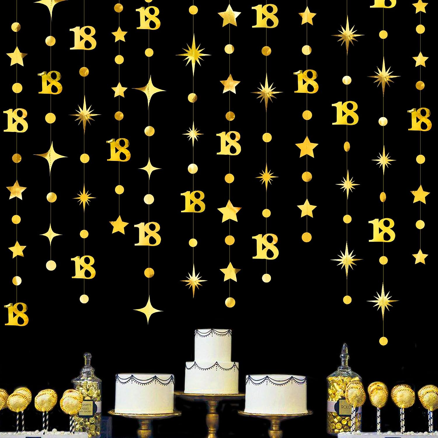 Champagne Gold Pink 18th Birthday Decorations Champagne Gold Dusty Pink Heart Garland Streamer Banner Backdrop for Girls Happy 18th Birthday Time to Adult Cheers to 18 Years Old Party Supplies