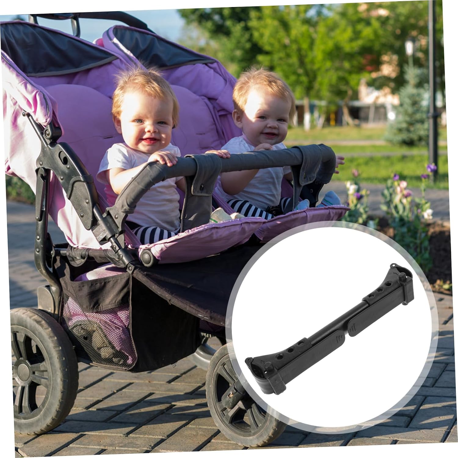 Adjustable Twin Stroller Connecting Tool Detachable Connector for Twin Accessories Travel-Friendly Stroller Adapter Level