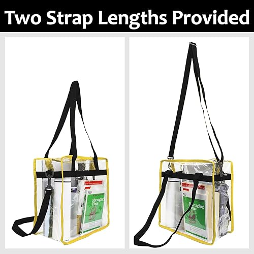 Miniatura 4 de emissary Bolsa transparente aprobada por el estadio Bolsa de asas transparente para mujeres, bolsas de plástico transparente con asas, bolsa de asas