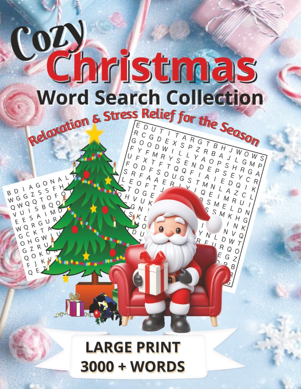 Cozy Christmas Word Search Collection: Relaxation & Stress Relief for the Season