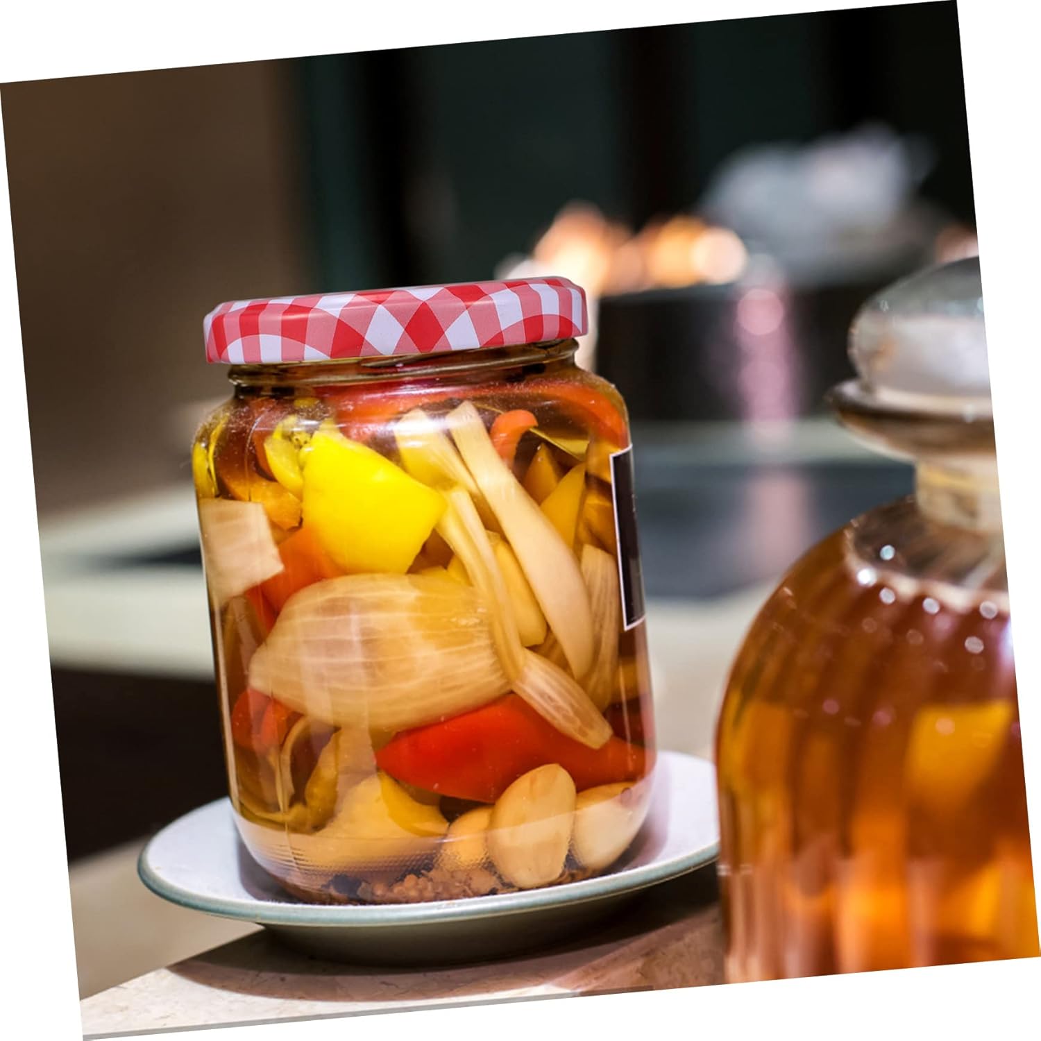 200pcs Wide Mouth Mason Jar Lids Jar Caps Screw Lids Airtight Seal for Canning Sauces Jams for Pantry