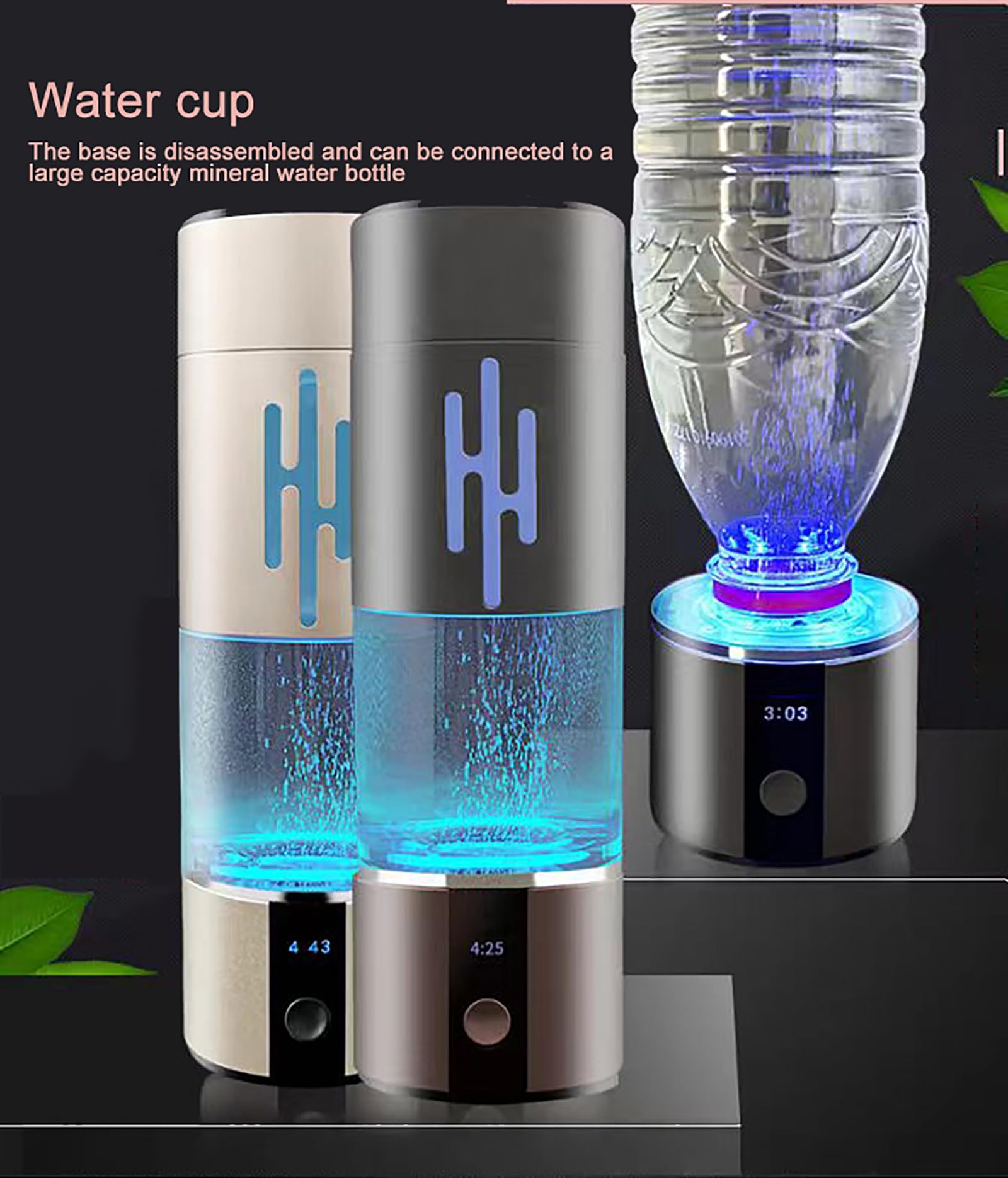 Generador de Agua de hidrógeno en Botella con tecnología SPE/PEM, Produce Agua de hidrógeno de Alta concentración en 5 Minutos, para el hogar, la Oficina, Viajes, Fitness y Bebidas
