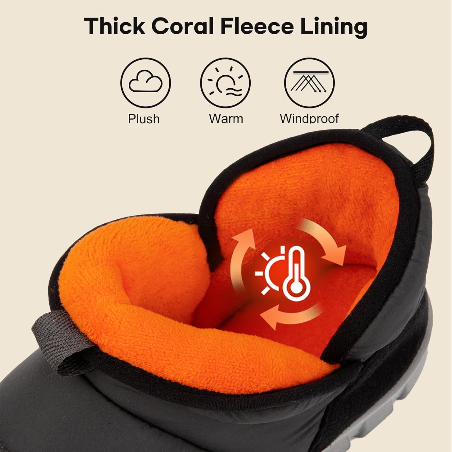 LongBay Mens Bootie Slippers with Memory Foam Indoor Outdoor Warm House Shoes Sport Lounge Camping Boots - Image 3