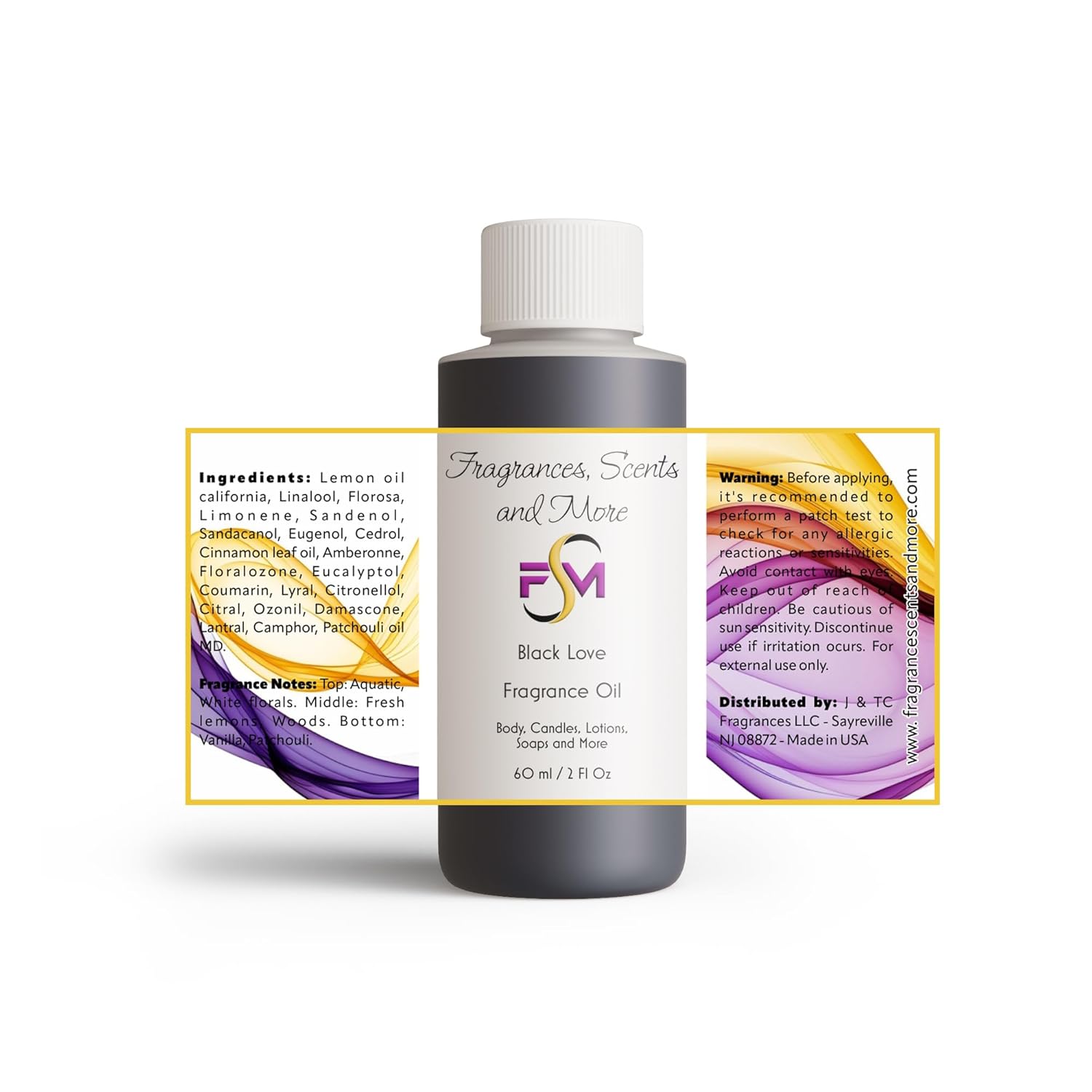 Black Love Fragrance Oil - 2 Fl Oz Plastic Bottle (60ml)