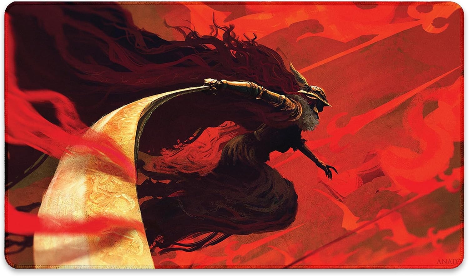 Malenia Blade of Miquella (Stitched) - MTG Playmat by Anato Finnstark, Elden Ring, Dark Souls - Compatible with Magic The Gathering Playmat - Play MTG, YuGiOh, TCG - Original Designs