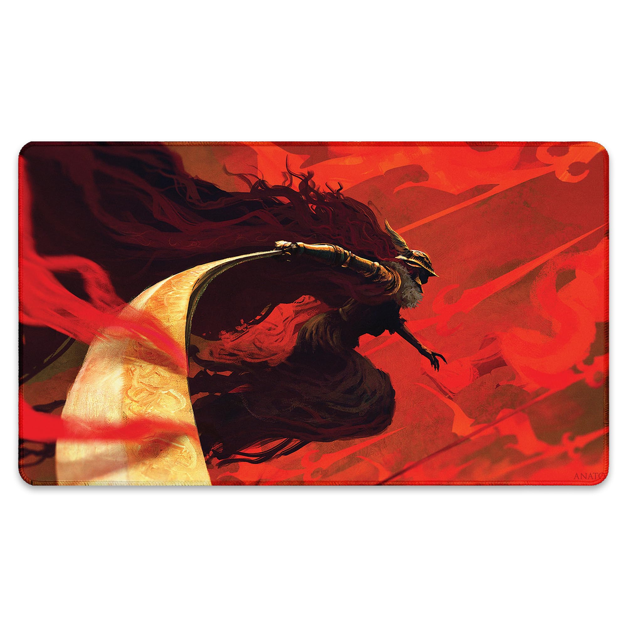 Malenia Blade of Miquella (Bordes cosidos) - Alfombra de Juego Elden Ring, Dark Souls - Compatible con tapete de Juego Magic The Gathering - Juega a MTG, YuGiOh, TCG