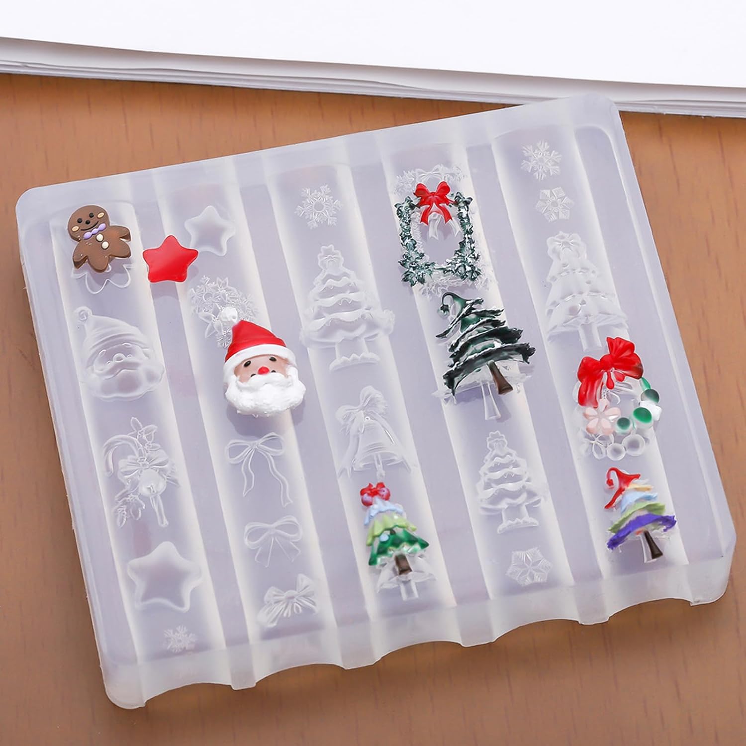 Christmas Flower Nails Art Mold for Unique Designs and Accessories Professional Manicure Tools Floral Nail Decoration