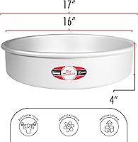 Vista 86 de Fat Daddio's - Juego de 2 moldes para pasteles redondos de aluminio anodizado, 8 x 2 pulgadas