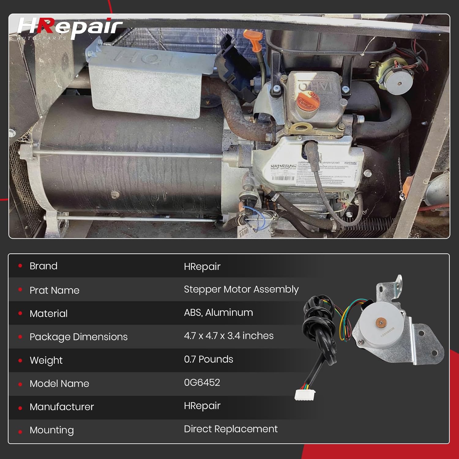 0G6452 Stepper Motor Compatible with GENERAC Honeywell Siemens Carrier Carrier Watchdog Watchdog Centurion Eaton Bryant Guardian for GTH530 HSB