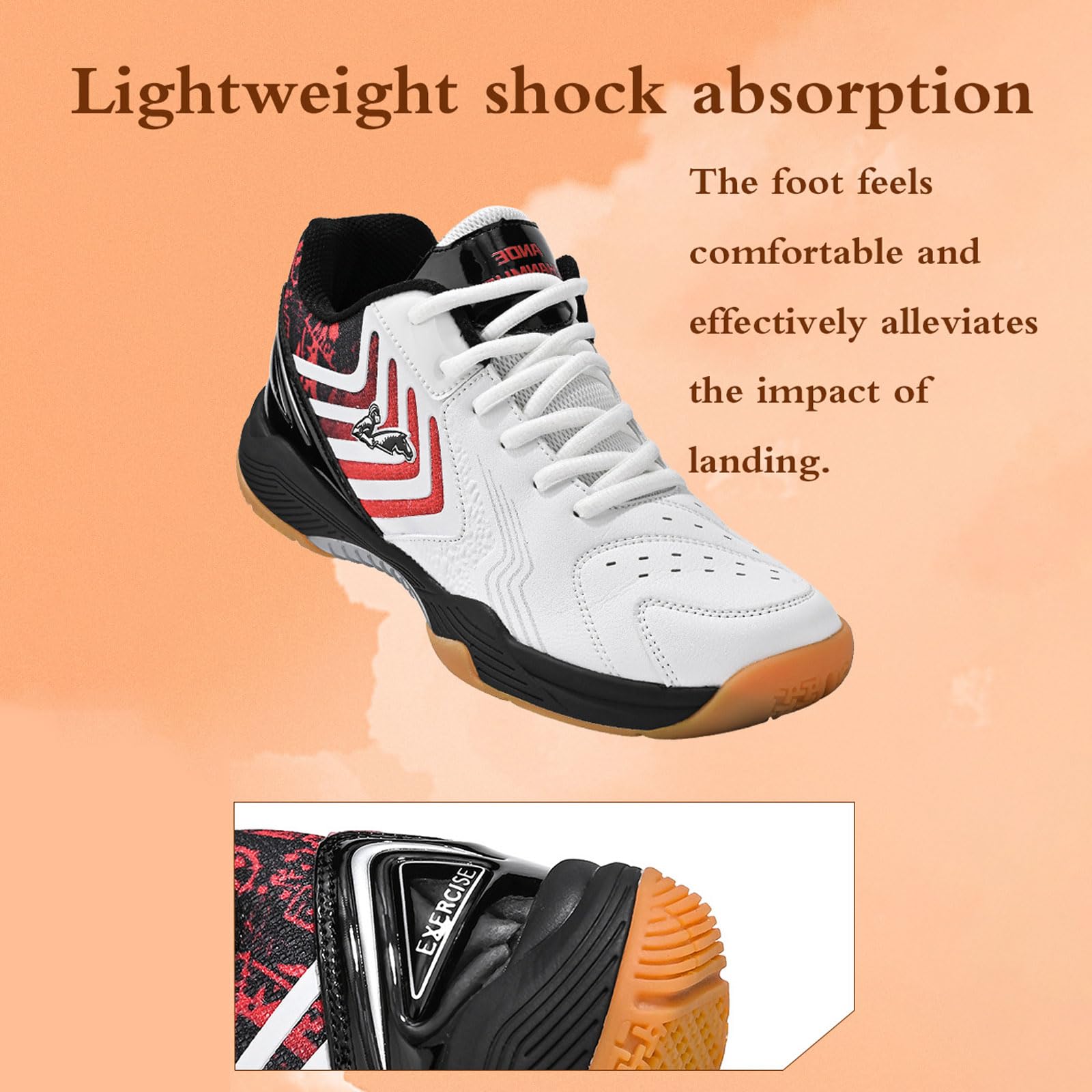 Chaussures Badminton Viaoragiosa - Sneakers Intérieur Mesh Léger, Unisexe - Maintien Et Amorti