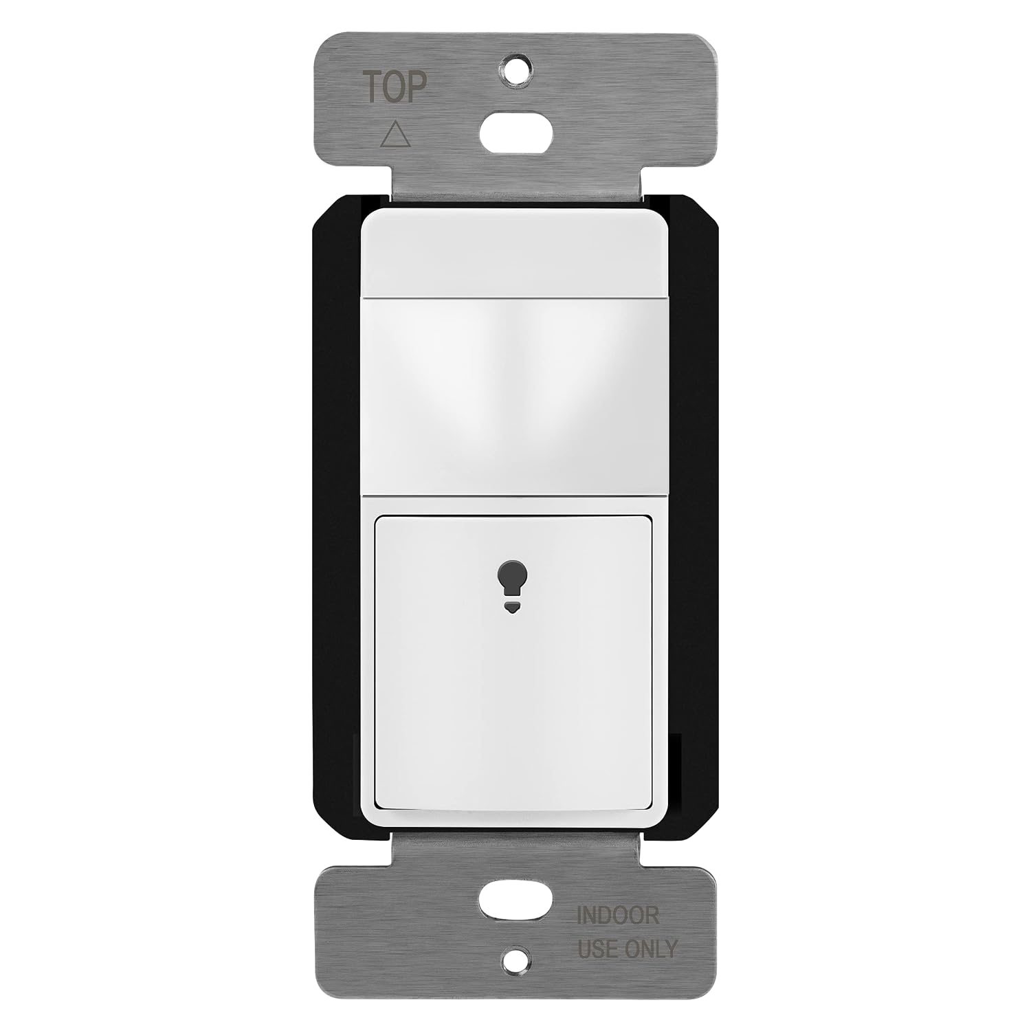 TOPGREENER Motion Sensor Switch, Ambient Light Level Detector, Neutral Required, 150W LED/CFL, Occupancy & Vacancy Modes, Single Pole (Not for 3-Way), TDOS5-M-W, White