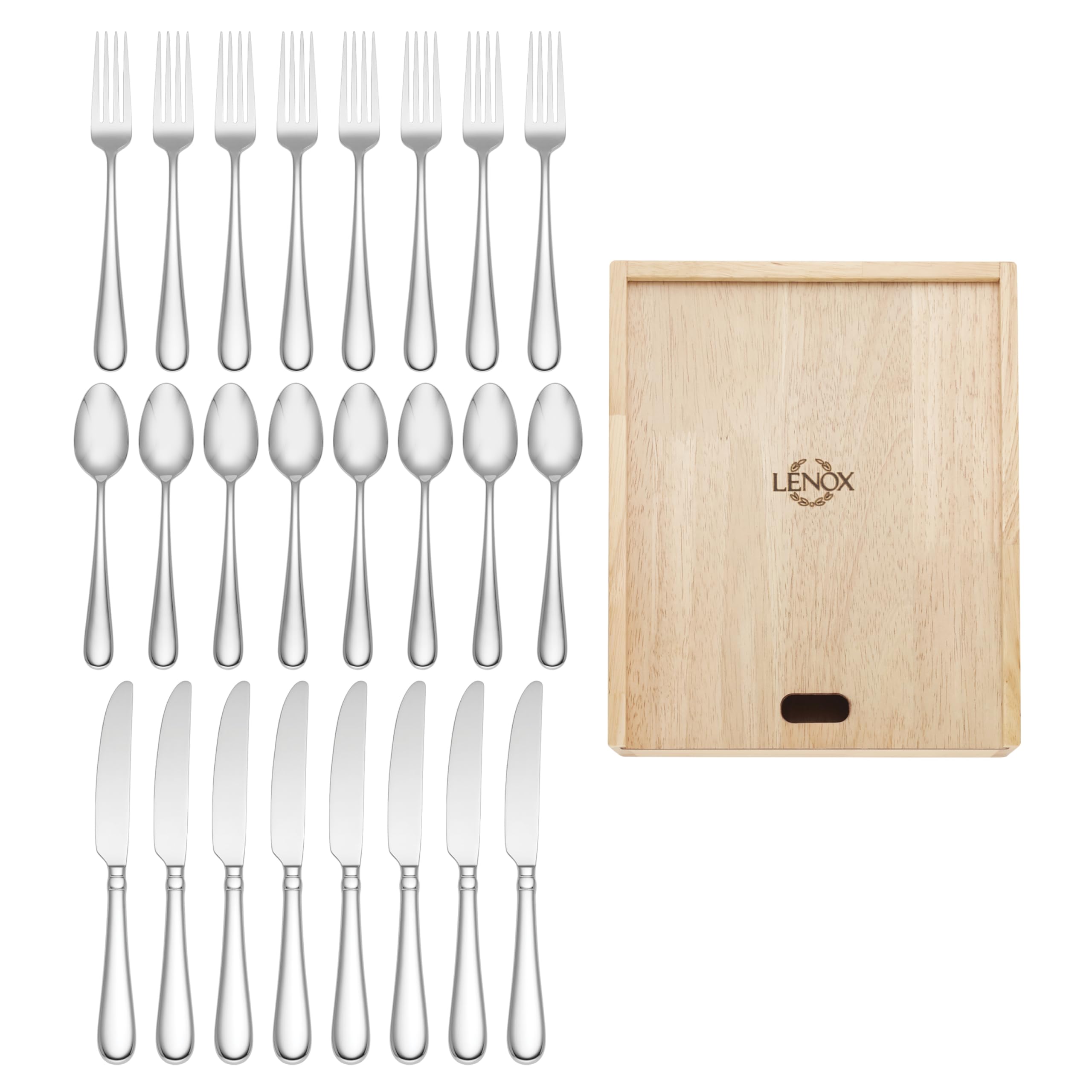 Amazon.com | Lenox Silverware Set, Studio 1414 Mirror 24-Piece