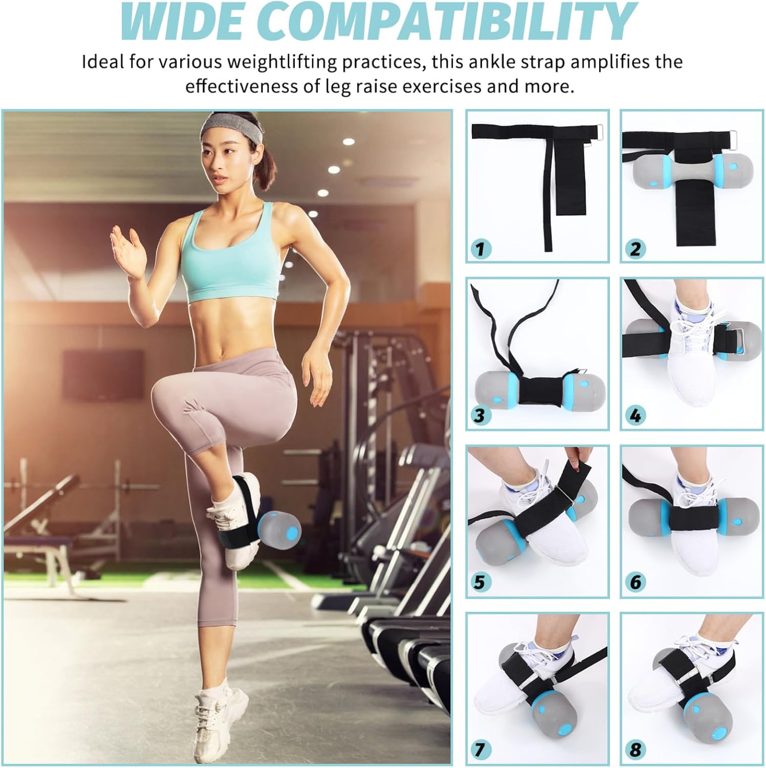POPETPOP 5pairs Adjustable Dumbbell Ankle Straps for Tibialis Training Foot Weights Attachment for Gym for Enhanced Performance Robust for Use
