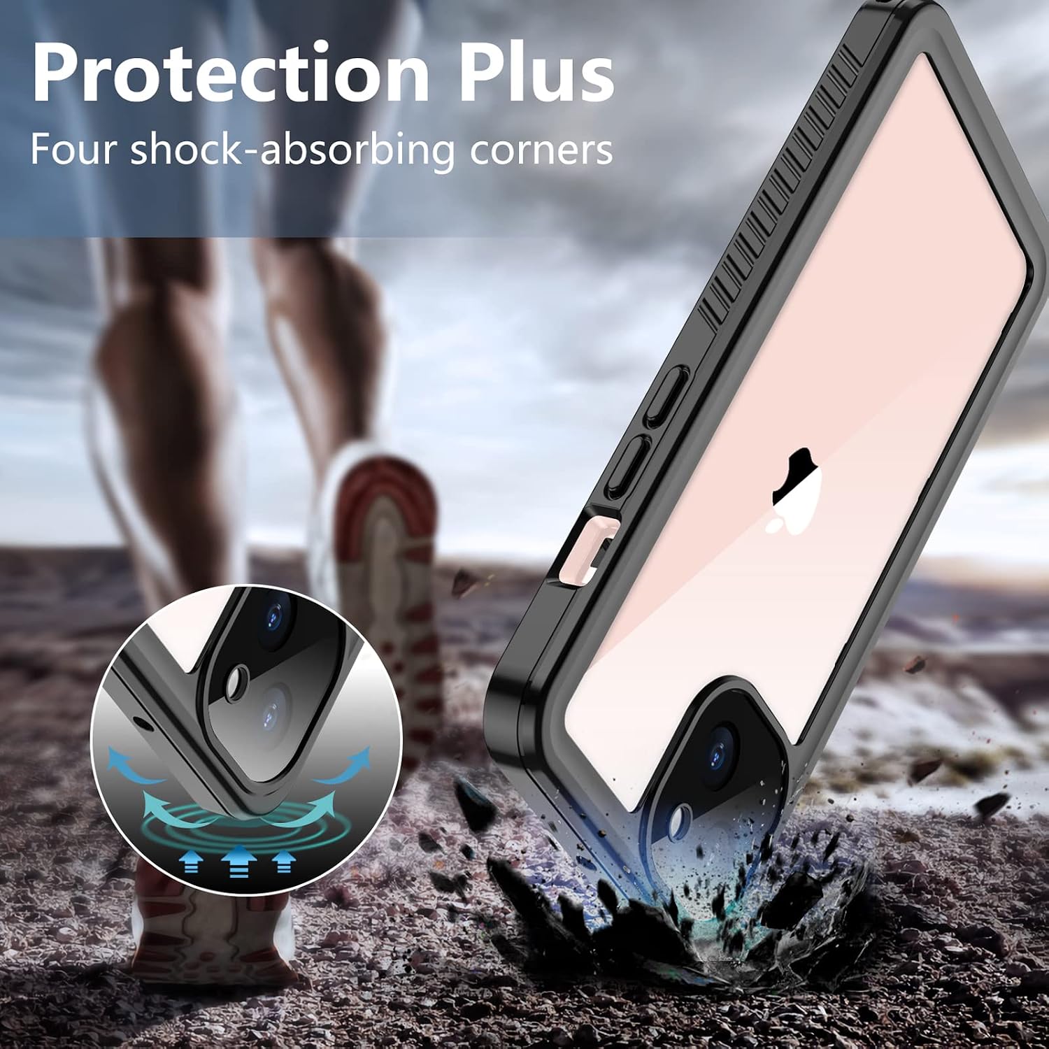 SPIDERCASE Designed for iPhone 13 Mini Case, Waterproof Built-in Screen Protector, Shockproof Full Body Cover Rugged Case for iPhone 13 Mini 5.4”, Pink/Clear