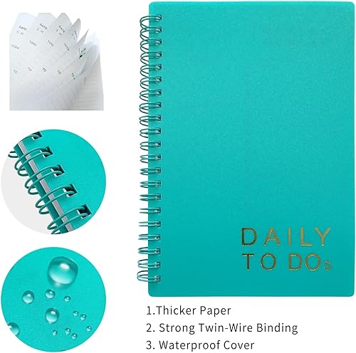 Miniatura 9 de UtyTrees Planificador diario sin fecha: 7.3 x 9.6 pulgadas, 144 páginas, agenda diaria de tareas pendientes, diario con planificador de comidas