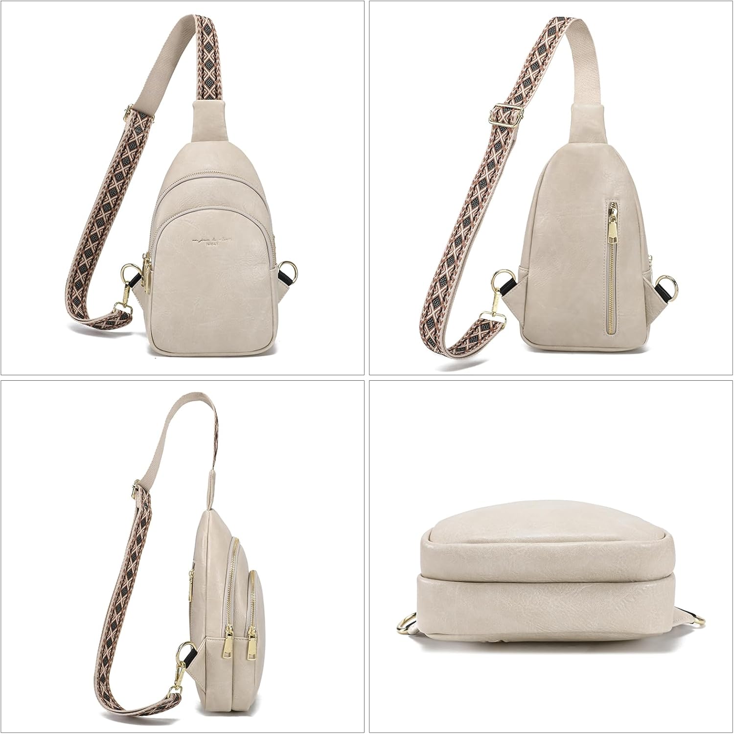 Haytijoe Anti Theft Crossbody Bags for Women Vegan Leather Sling Bag Travel Purses Fanny Pack - Image 7