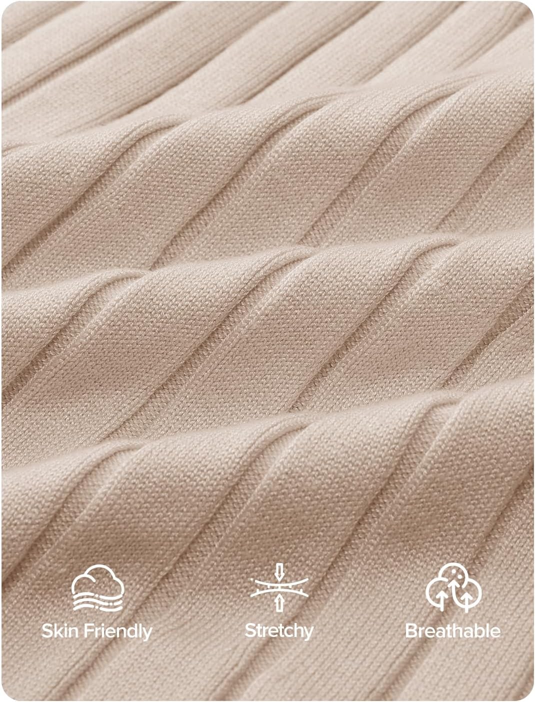 ZESICA Women's 2026 Spring Sweater Dress Long Sleeve V Neck Ribbed Knit Party Cocktail Bodycon Maxi Dresses - Image 6