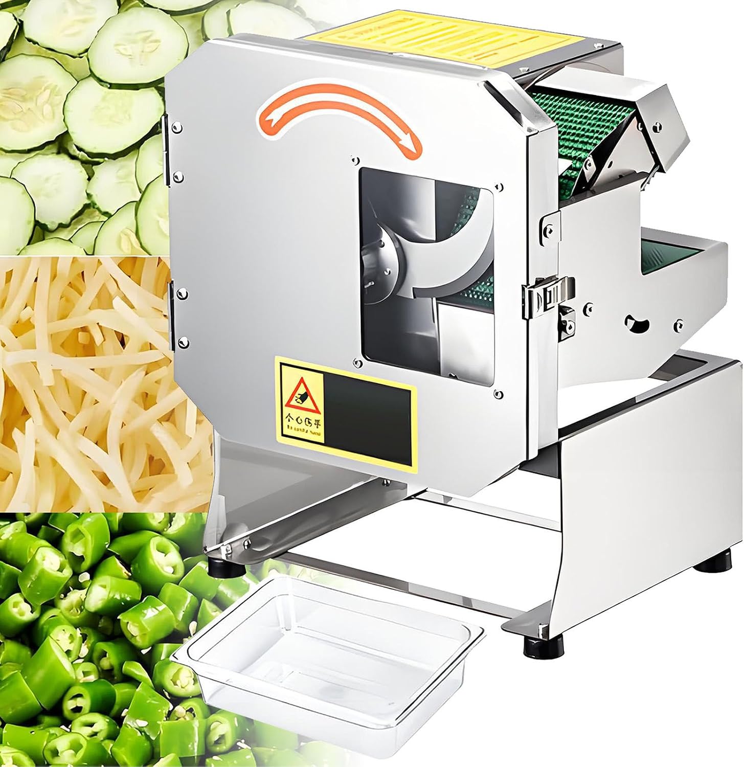 Electric Green Onion Celery Parsley Cutter Chopper,Commercial Vegetable Slicer,Cabbage Chilli Pepper Shredding Cutting Machine Vegetable and Fruit Slicing Machine,Cuts Segments,Slices,Rings