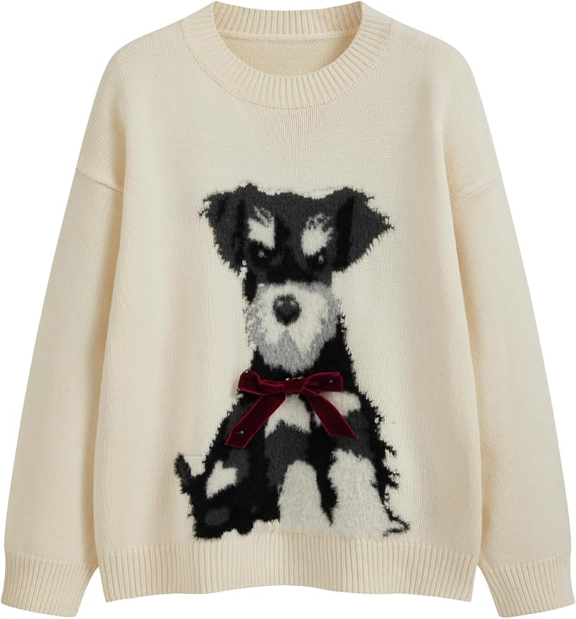 Womens Cat Sweater Long Sleeve