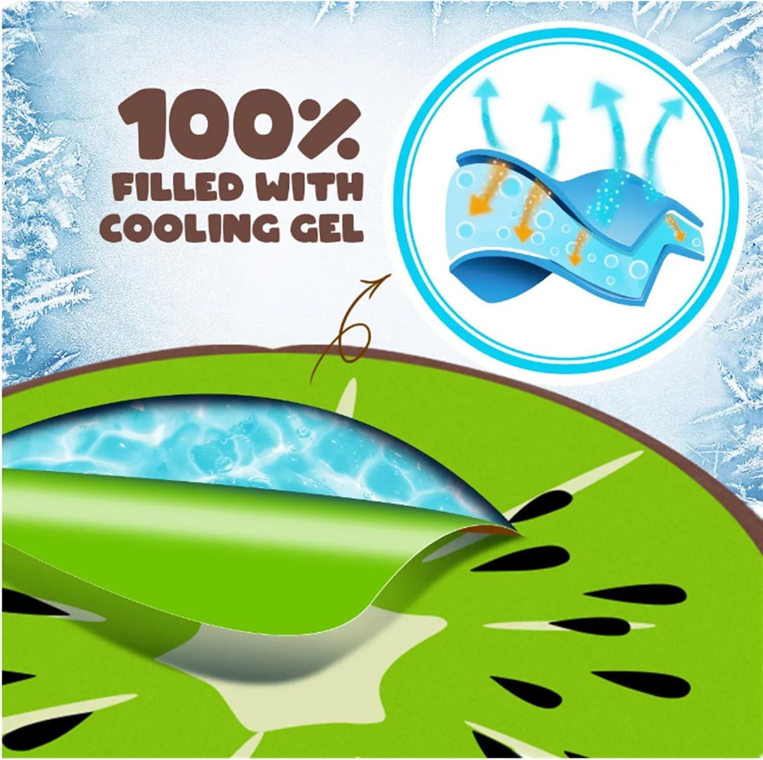 review Cooling Dog pad, Summer Sleeping pad for Cats and Dogs, Gel self-Cooling pad, Suitable for cat, Dog and Rabbit Cages, kennels, Rooms, Cars, Travel, 60 cm (Green)