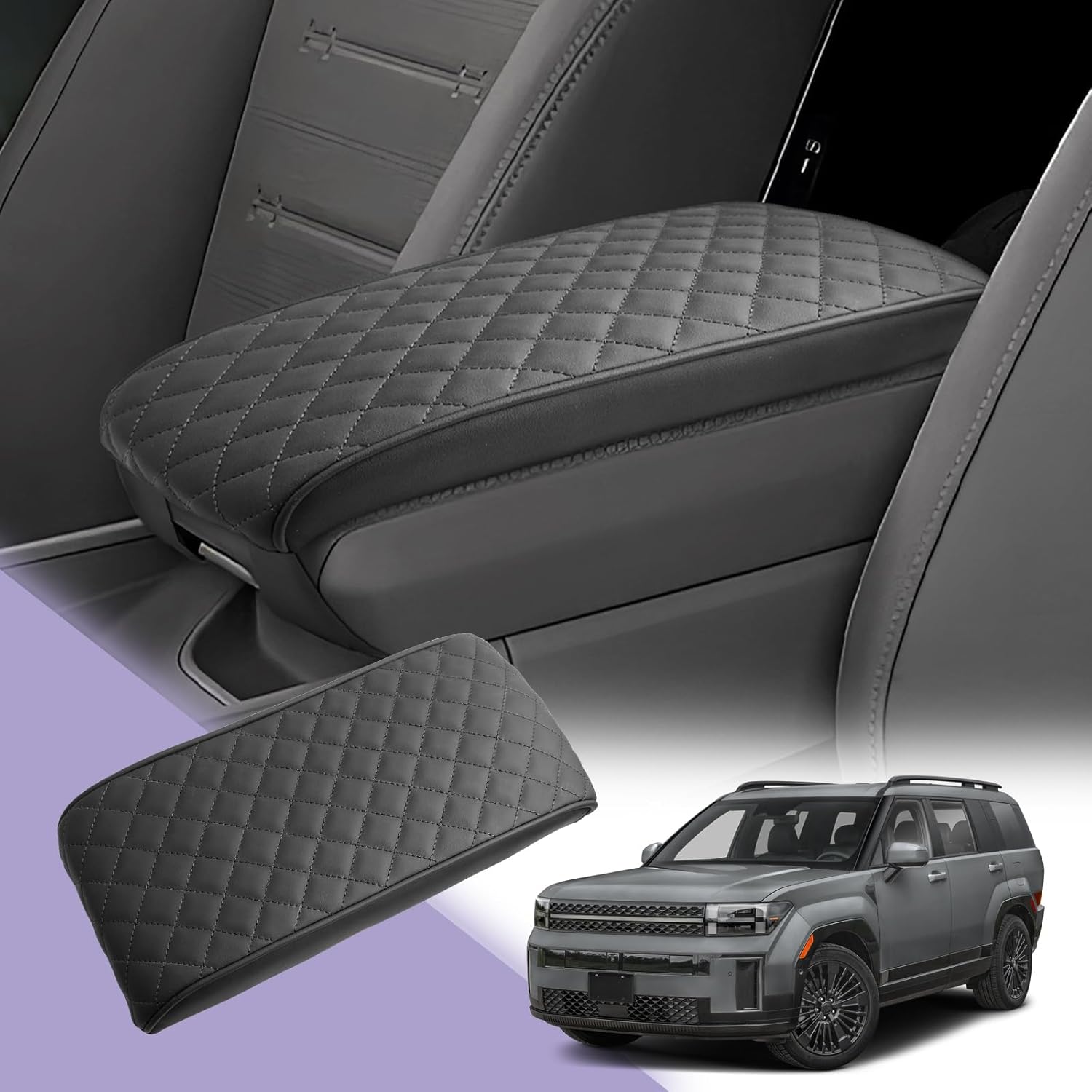 Amazon.com: Center Console Cover Compatible with 2025 Hyundai Santa Fe ...