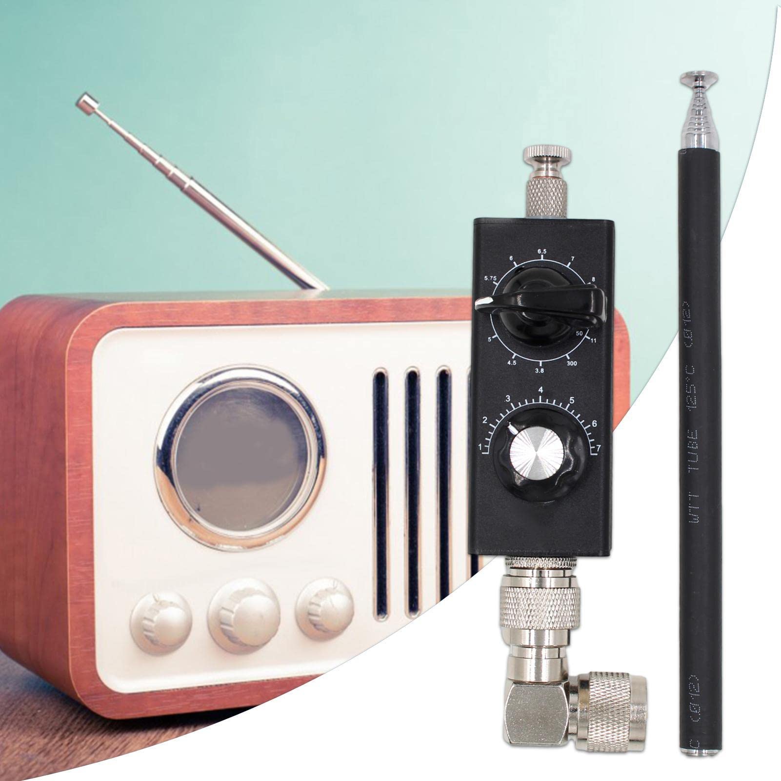 Antena interior FM | Antena de radio de bolsillo,Antenas de banda completa para recibir frecuencias UHF VHF, superior con conector macho M4 Abbto
