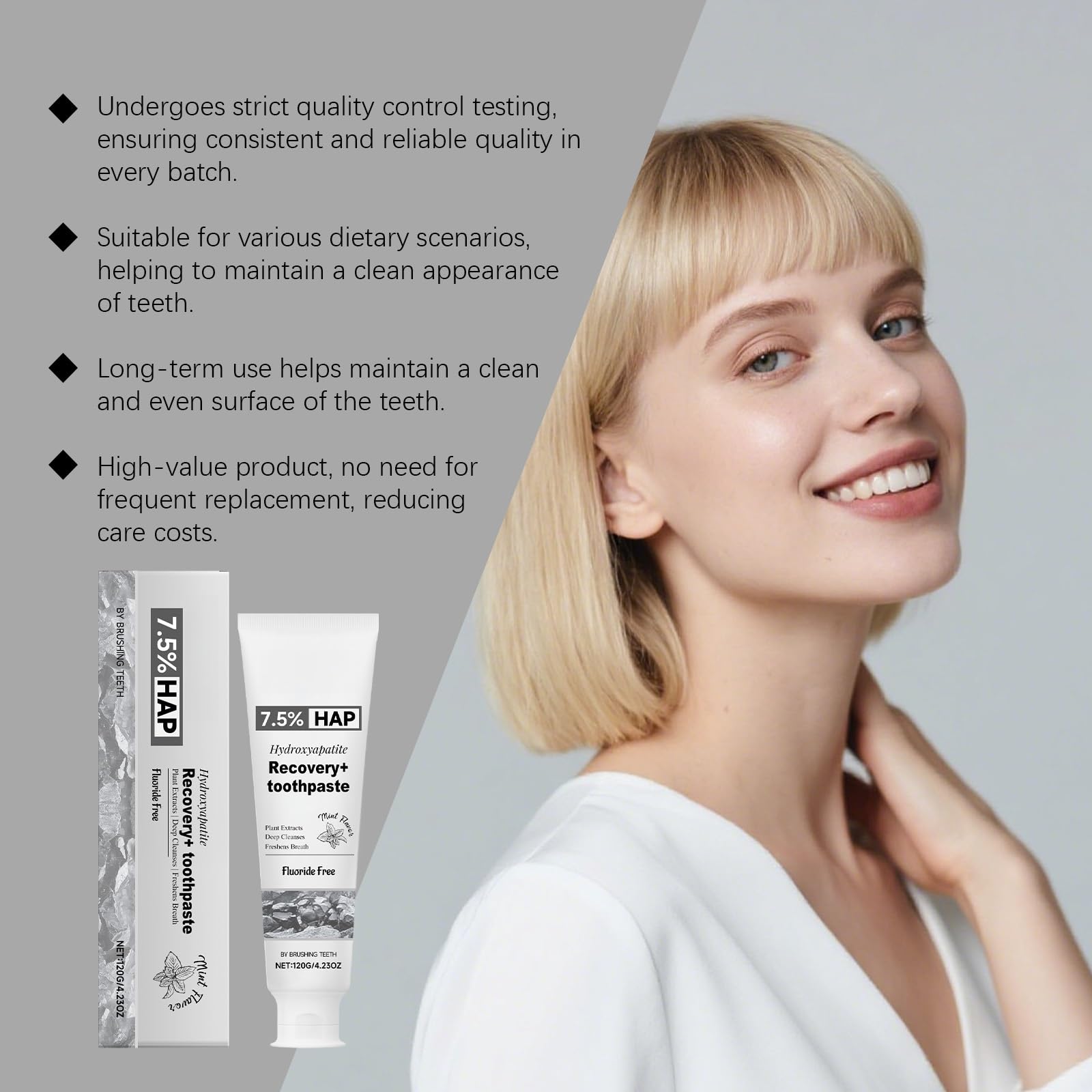 Dentifricio alla menta for uso quotidiano - Formula delicata dal sapore fresco, pulisce i denti, illumina il sorriso, alito di lunga durata(3pcs)