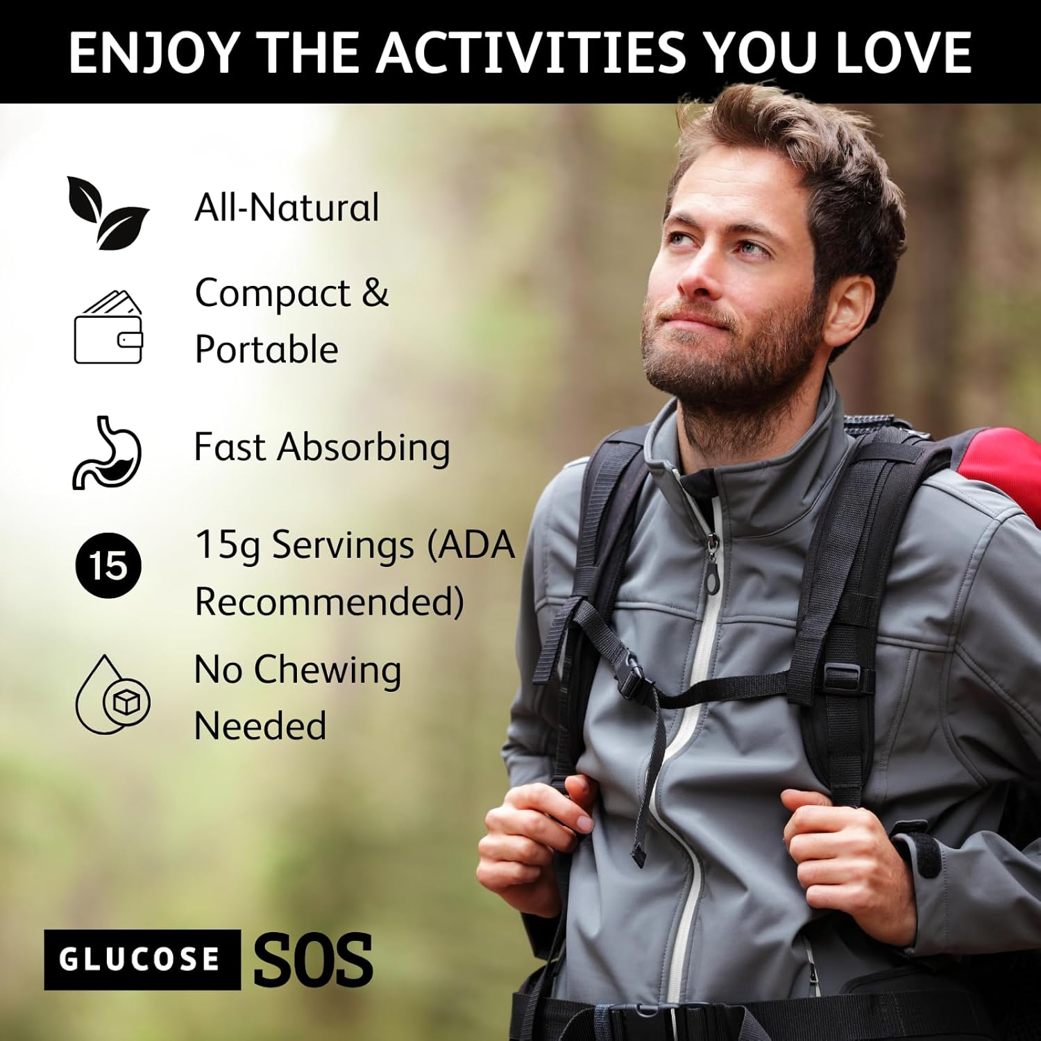 Glucose SOS Glucose Packets with Natural Dextrose, Fast-Absorption That Instantly Dissolves in Your Mouth with No Water Needed, 4 Flavor Variety 24 Servings