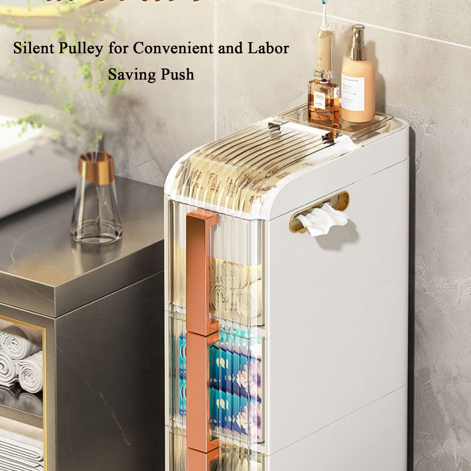 Mueble de suelo para baño, Vitrina de suelo, organizador de muebles para oficina, Sala de estar, cocina y entrada.
