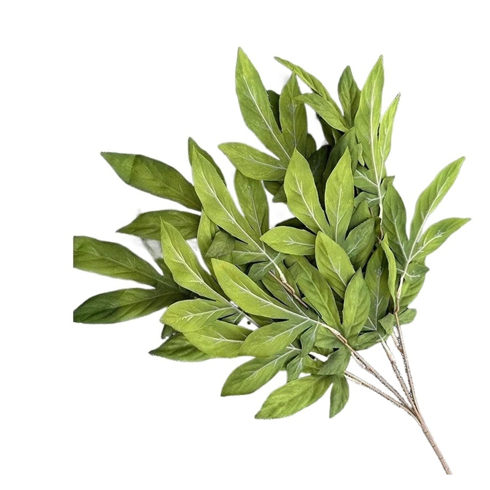 1PC Artificial Plants Silk Leaves Pink Wedding Decoration Bouquet Fake Plant Leaf Home Decor(Green)