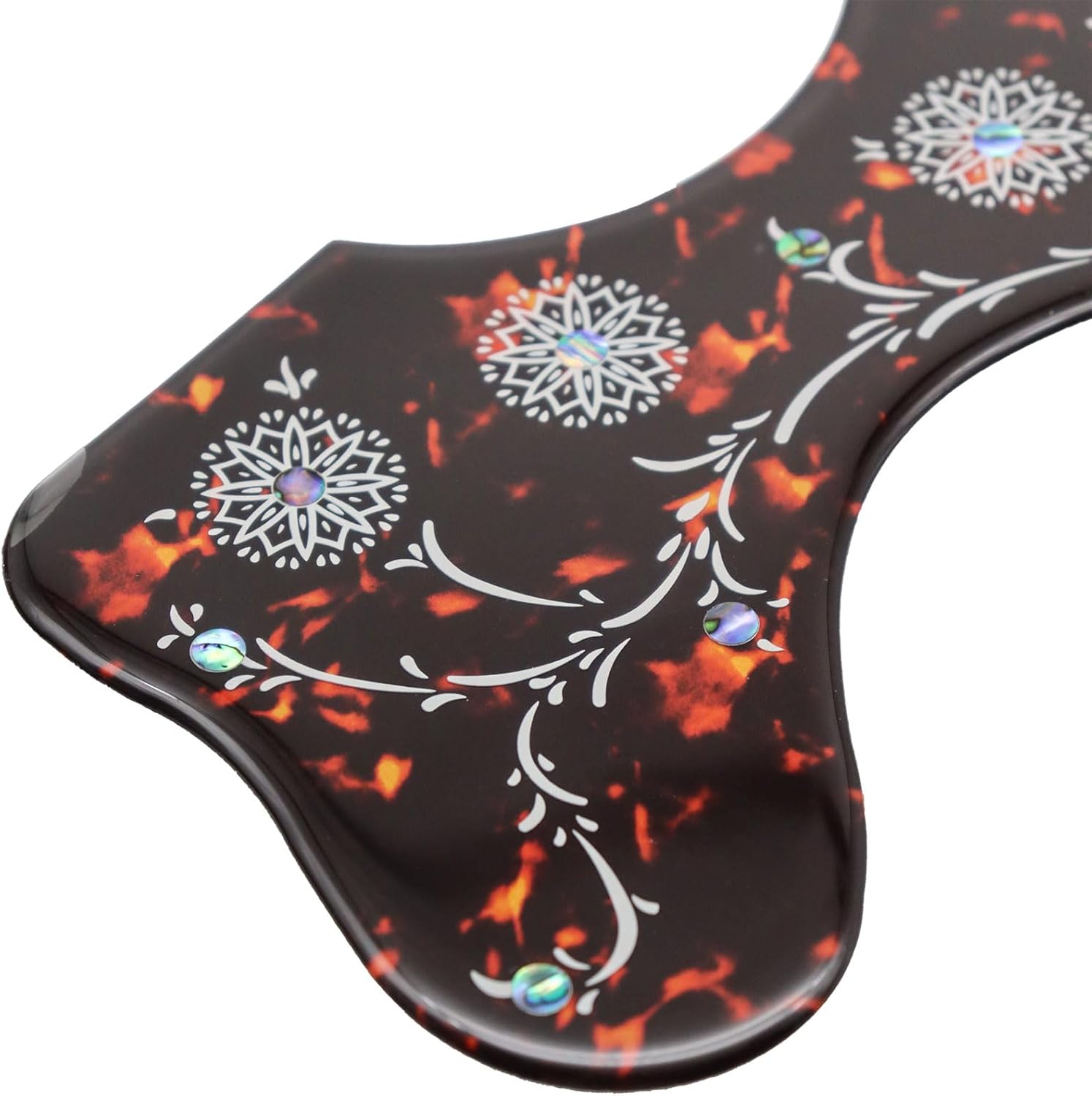 Acoustic Guitar Pickguard 2.4mm Super Scratch-Resistant Tortoise Red No Drill Required (Dark Tortoise)